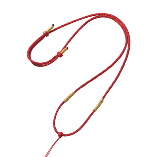 宝宝金锁玉坠挂绳翡翠观音佛男女儿童本命年红色编织项链吊坠绳子