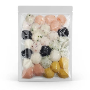 福建七彩混合鱼丸闽味手打鲨鱼丸紫菜丸马鲛丸虾丸墨汁丸章鱼丸子