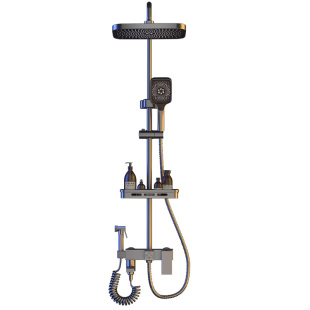 卫生间洗澡花洒增压淋浴套装家用恒温冷热阀暗装龙头卫浴淋雨喷头