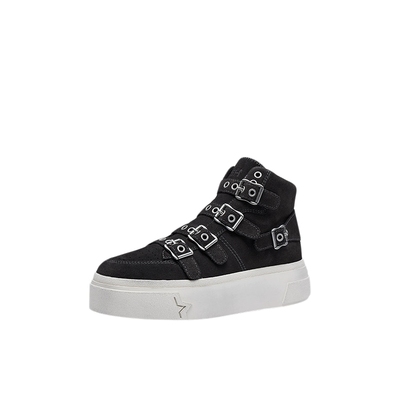 ASH女鞋春夏STARMOON BUCKLE真皮高帮鞋女厚底休闲松糕硫化鞋