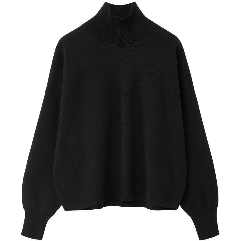 OVVOutlet秋冬热卖女装保暖舒适羊毛混纺休闲高领长袖针织衫