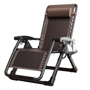 午憩宝藤编躺椅午休折叠靠背懒人椅办公午睡床家用阳台休闲老人椅