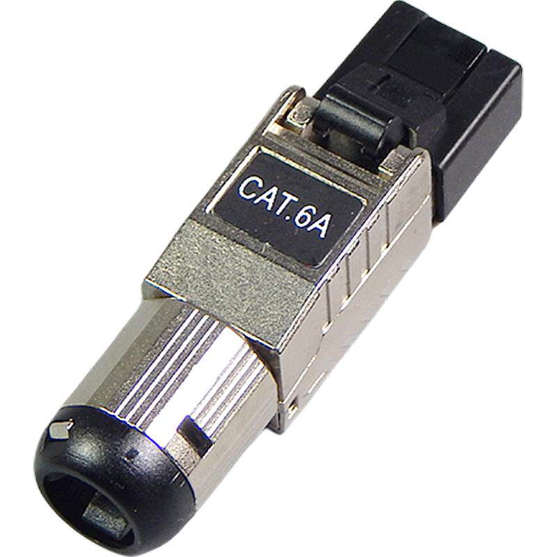 CAT6a超六类屏蔽水晶头免压七类万兆屏蔽网线6类网络水晶头插接头
