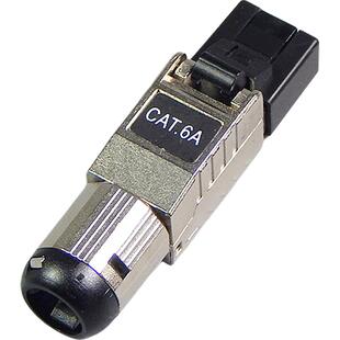 CAT6a超六类屏蔽水晶头免压线钳万兆屏蔽网线6类网络水晶头插接头