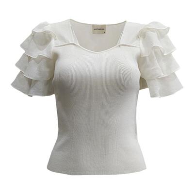 anotherone套头针织衫大方领