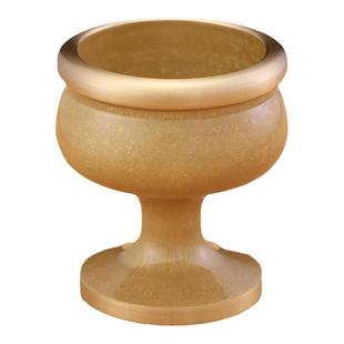 佛前黄铜酒杯家用佛堂敬奉供杯供佛杯高脚供水杯敬神酒杯财神杯