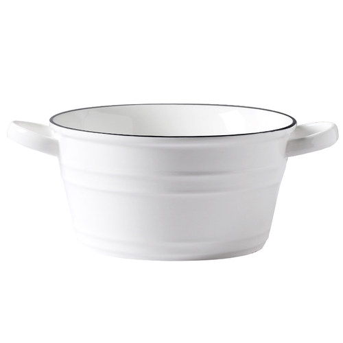 家用装汤的大汤碗双耳高级感大号陶瓷大碗2026新款釉下彩带耳汤碗