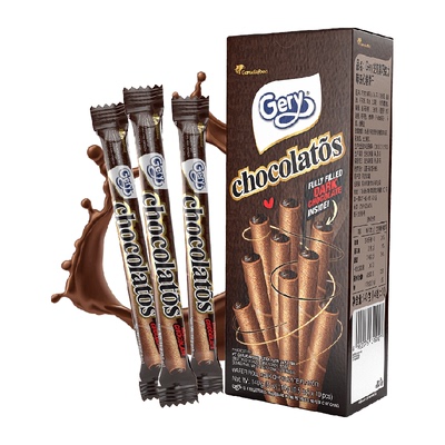 印尼Gery芝莉黑巧克力夹心卷140g