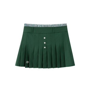 KeypoteGolf女士高尔夫速干百褶短裙夏网球时尚运动双腰头半身裙