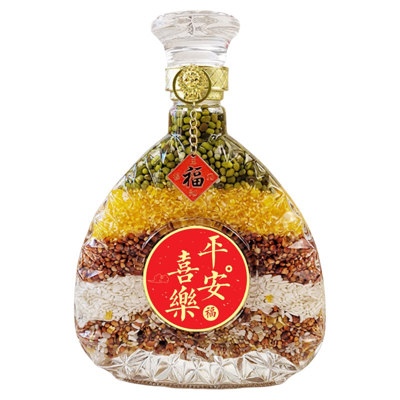 五谷丰登杂粮摆件乔迁之喜仪式用品餐厅酒柜装饰开业礼品乔迁新居