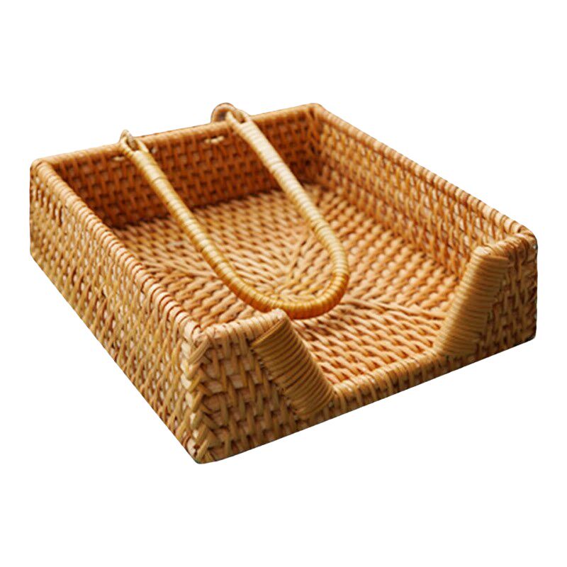 越南藤编纸巾盒收纳盒家用纸巾托