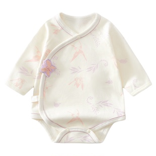 婴儿衣服秋季纯棉包屁衣三月龄婴幼儿初生宝宝长袖新生小公主哈衣