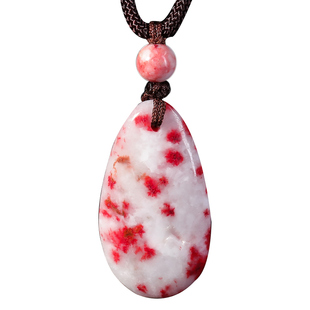 朱砂原石吊坠官方旗舰店鸡血石原矿石本命年男女士挂件雪里红项链