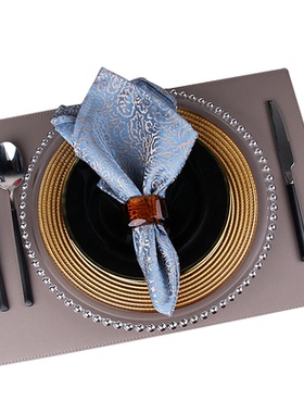 美式风餐具会所展示盘碟子摆台