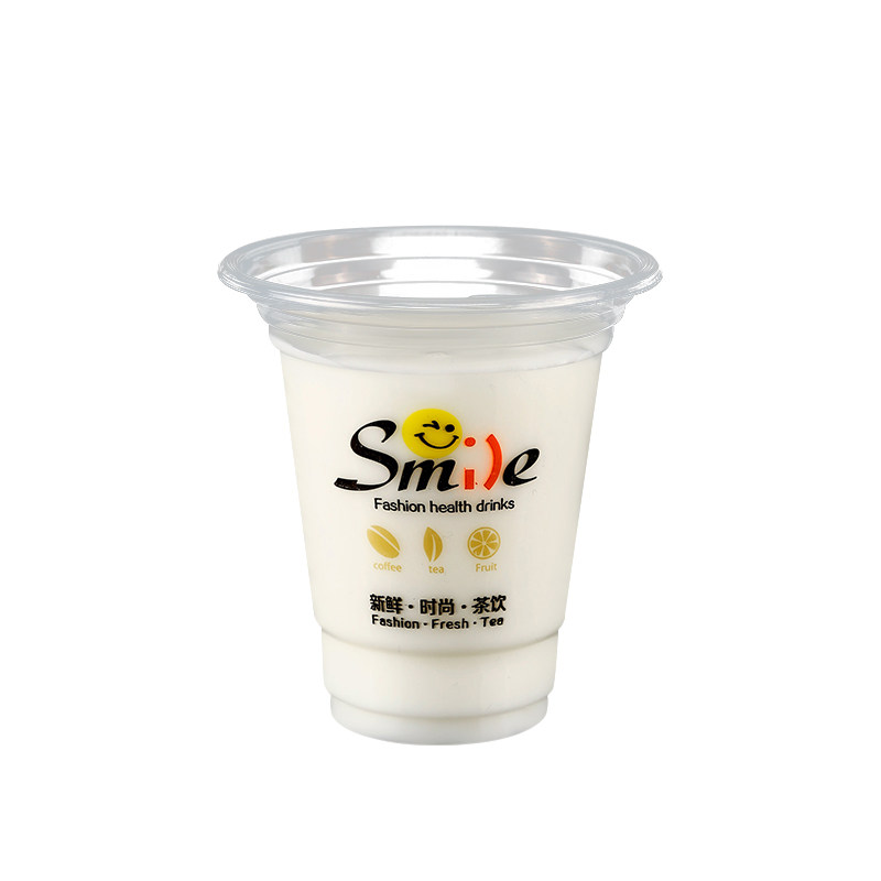 95口径奶茶杯带盖一次性商用封口豆浆杯子360打包果汁杯塑料水杯