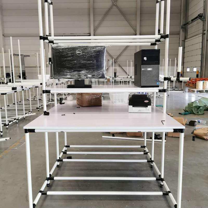 电商仓储打包台包装台精益管工作台量大优惠操作台多功能多工位,商业/办公家具,线棒货架/工作台,淘宝优惠券,粉丝福利购,淘宝优惠卷