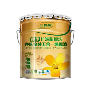 三棵树乳胶漆内墙水性净味环保室内自刷墙面漆可调色墙面修复漆