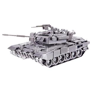 T90主战坦克军事金属拼装模型3d立体手工diy拼图积木静态合金玩具