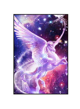 唯美梦幻独角兽5d钻石画动物满钻