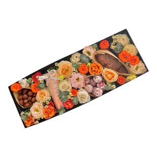 花衣伴水果礼盒大号过冬四件套礼盒抖音透明长方形大号玫瑰包装盒