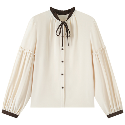 慕兔法式气质长袖衬衫
