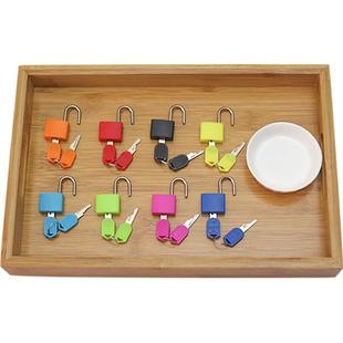 蒙氏早教益智宝宝彩色锁开锁教具套装蒙特梭利思维训练幼儿园玩具