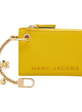 【折扣】MARC JACOBS/莫杰 MJ 牛皮纯色钱包零钱包卡包挂饰