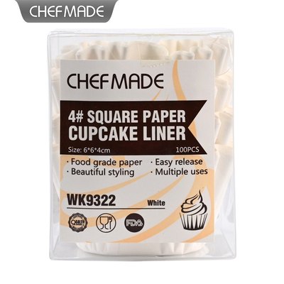 学厨白色蛋糕烘焙包装纸芬纸用纸蛋糕耐高温方形纸杯垫马托纸杯