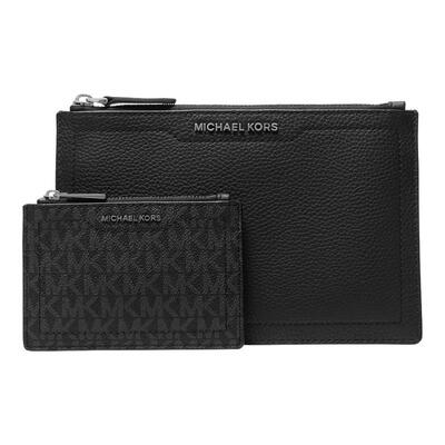 【新年礼物】MICHAEL KORS MK Hudson 男士皮质手包老花卡包套装