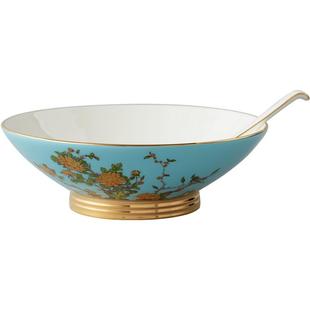 永丰源 夫人瓷 西湖蓝2头碗勺 高档陶瓷饭碗汤碗勺子组合  礼盒