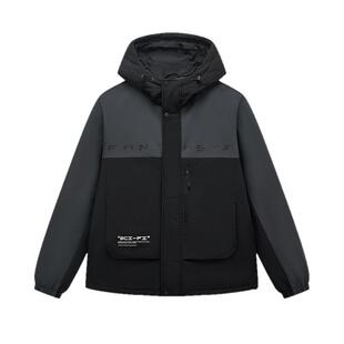 特步未来构想连帽羽绒服男士官方秋冬季新款运动上衣防风保暖外套