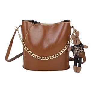 复古水桶包diy手工包包自制编织材料手缝单肩斜挎包亲手做送朋友