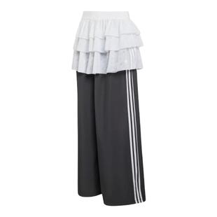adidas阿迪达斯三叶草女春夏蕾丝蛋糕褶皱裙裤休闲阔腿长裤KS1431