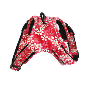 和风烫金樱花唐草纹胸背 柴犬胸背带狗绳拉胸护胸牵引绳遛狗绳子