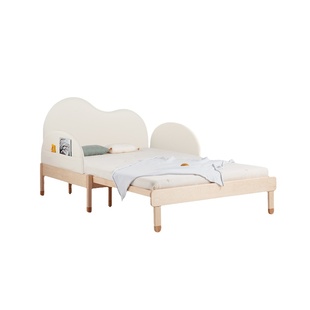 孩在 伴伴地台床伸缩床拼接床床边床沙发床小户型实木儿童床