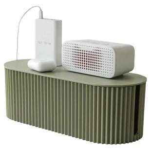 插线板收纳盒电线整理线盒插座排托板电源桌面理线集线神器置物架