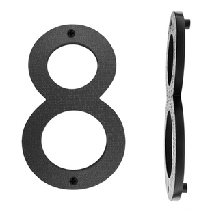 ABS字母纹理黑色5寸8寸10寸实心烤漆数字门牌号 house number