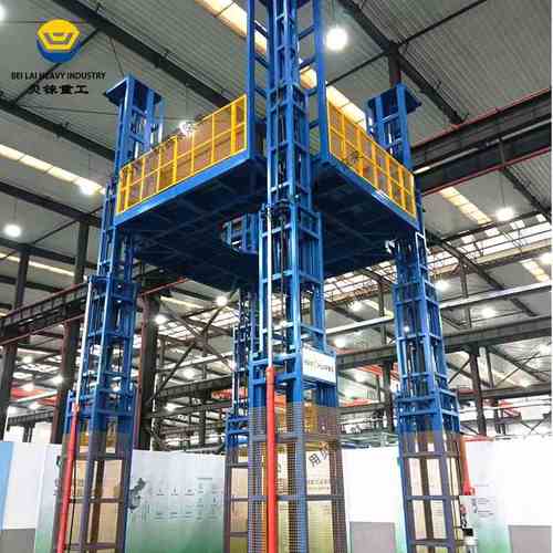 氢能装配升降机电解槽四柱多级升降平台液压自锁分段载人装配平台