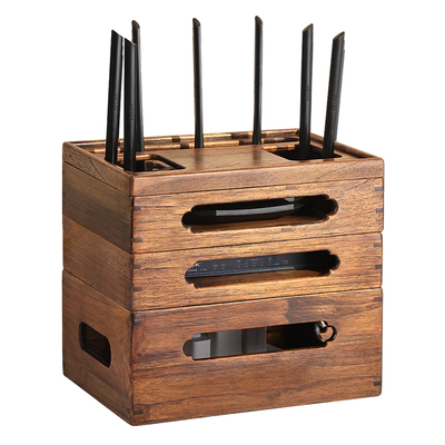 异丽实木路由器收纳盒