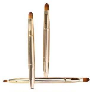 双头唇刷口红刷伸缩便携晕染专业化妆师专用高级化妆刷带盖唇膜刷