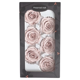 等花来永生花玫瑰国产A级5-6cm保鲜花diy材料包车挂玻璃罩花盒