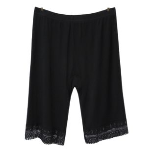 胖人打底裤女莫代尔安全裤防走光五分裤胖mm打底裤加档打底短裤
