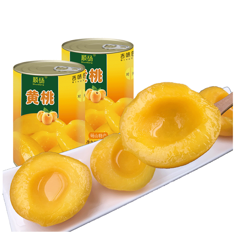 砀山黄桃罐头新鲜水果罐头425克/罐砀山特产对开黄桃烘焙蛋糕店