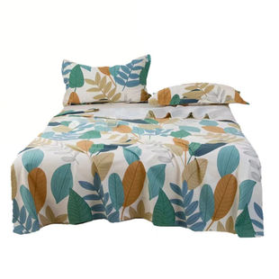 高级竹节全棉家庭宿舍通用床上三件套（可定制）