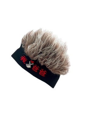 韩国婴儿帽子新款可爱男童女童搞怪卷发假发宝宝儿童毛线帽针织帽