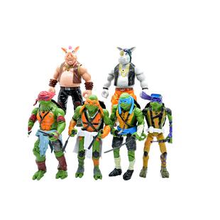 关节可动忍者神龟手办 忍者龟武器模型儿童玩具动漫公仔成人摆件