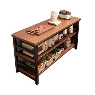 厨房置物架落地多层收纳架餐边储物柜子窄边多功能切菜桌子工作台