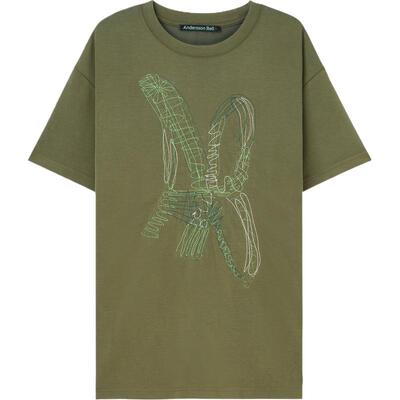 Andersson Bell 春夏男女同款宽松刺绣混纺T恤