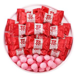喜事多多白桃味硬糖喜糖结婚订婚满月水果糖果专用伴手礼批发零食