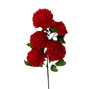 仿真牡丹花3头5头大牡丹假花单支绢花客厅落地摆放装饰花干花套装